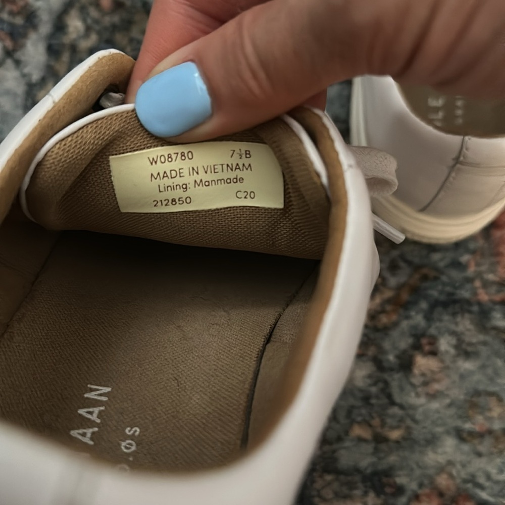 Cole Haan Cream Leather Casual Shoes Women - Picture 5 of 8